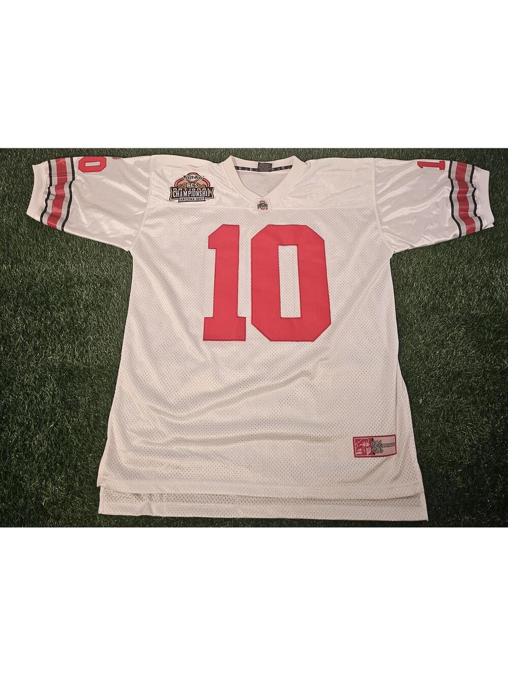 OHIO STATE BUCKEYES JERSEY Size XL SILVER KNIGHT SEWN PATCH Troy Smith